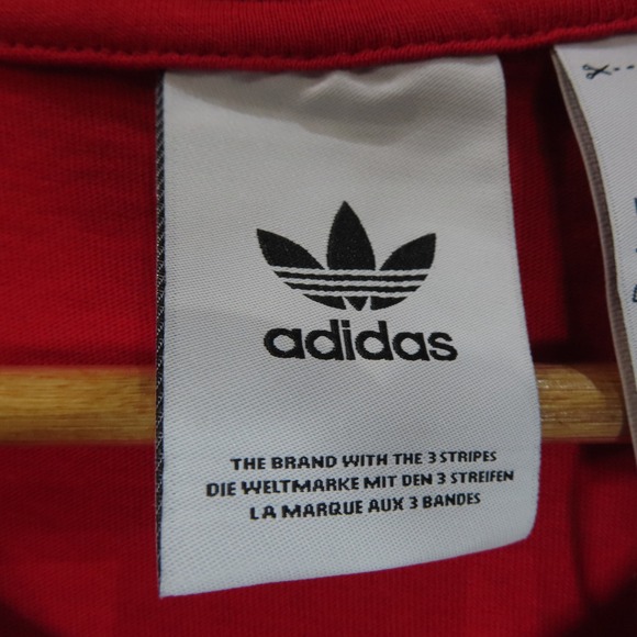 Adidas Originals Essential Tee Men XL Scarlet Red Trefoil Logo NEW - Picture 5 of 13